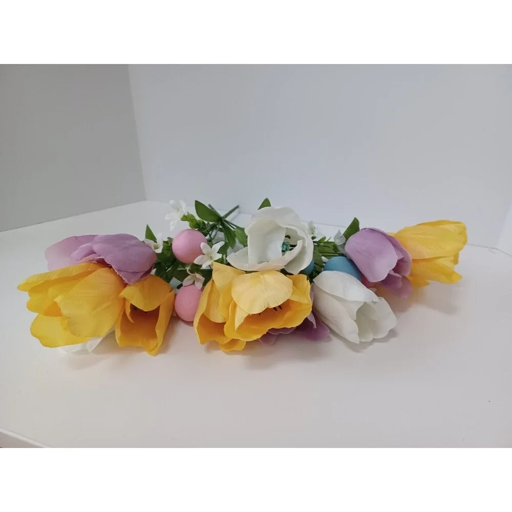 NEW Lot of‎ 3 Bunnies & Blooms Ashland Tulip Bushes Crafts Easter